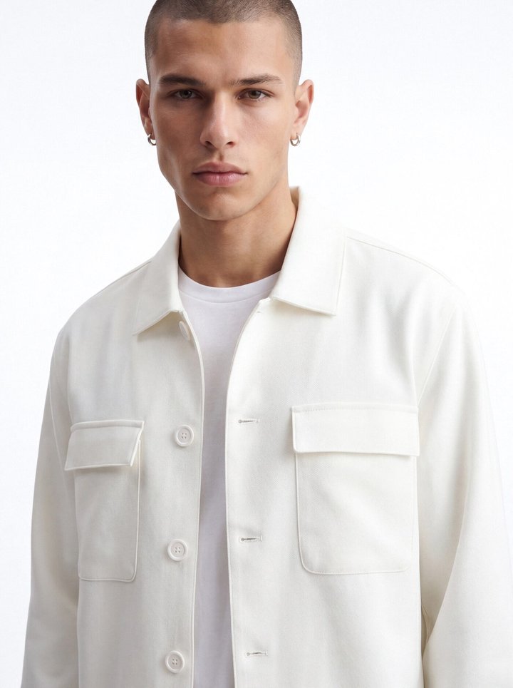 Modern Essential Relaxed Overshirt - Off White