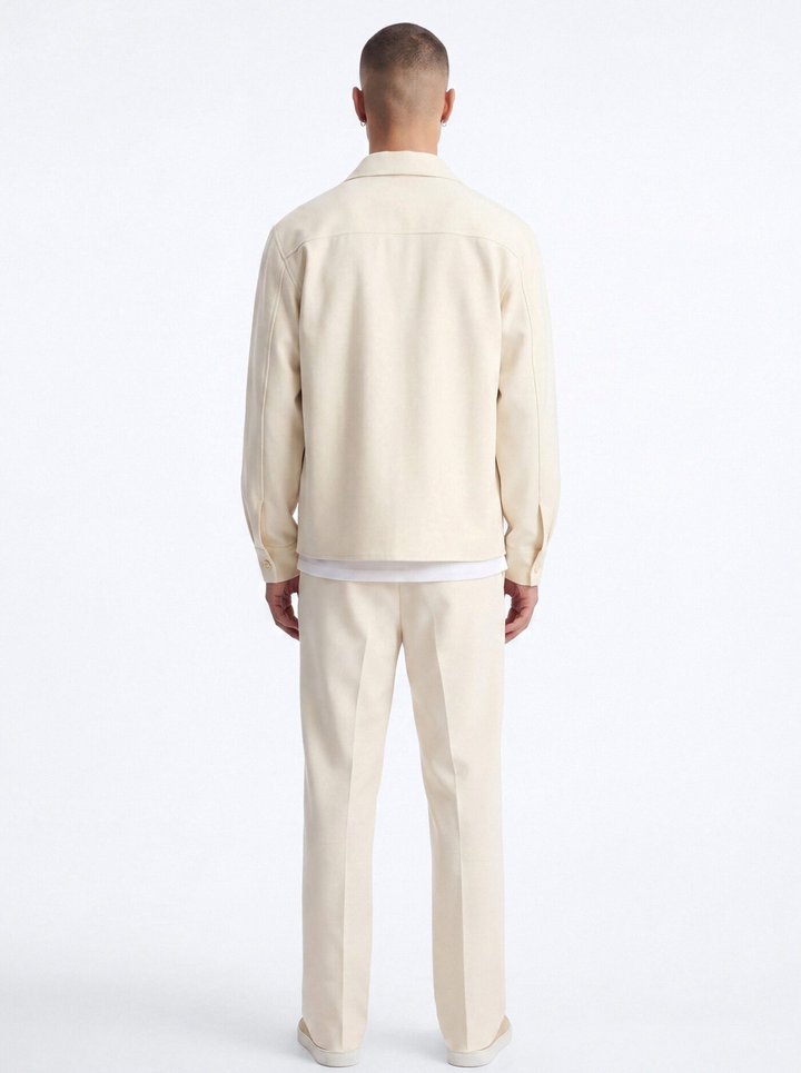 Modern Essential Relaxed Overshirt - Beige