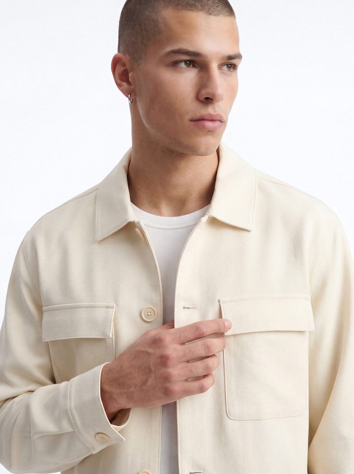 Modern Essential Relaxed Overshirt - Beige