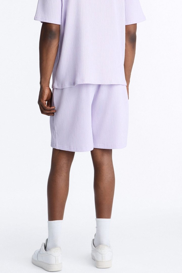 Pure Form Plisse Relaxed Short - Purple