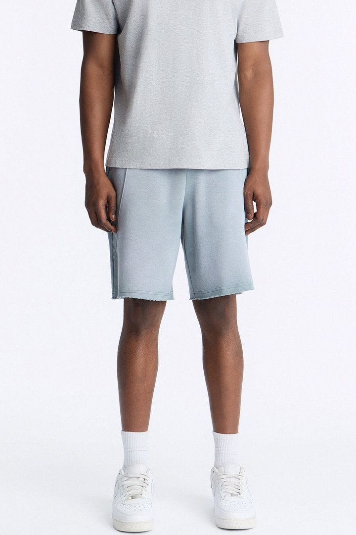 Boiler Washed Raw Hem Sweatshort - Slate Blue