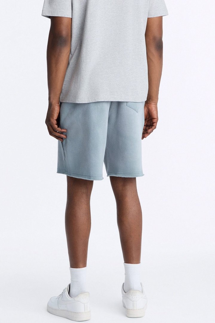Boiler Washed Raw Hem Sweatshort - Slate Blue