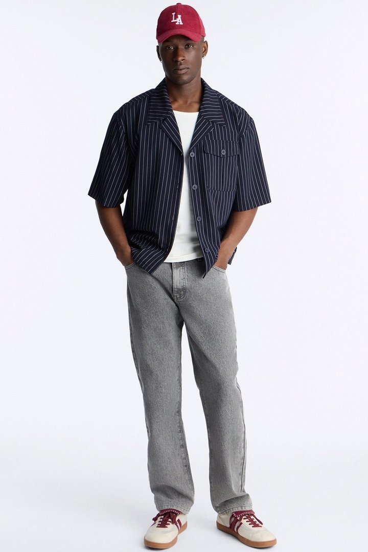 The Staple Straight Jean - GreyMineralWash