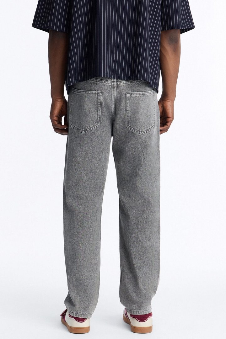 The Staple Straight Jean - GreyMineralWash