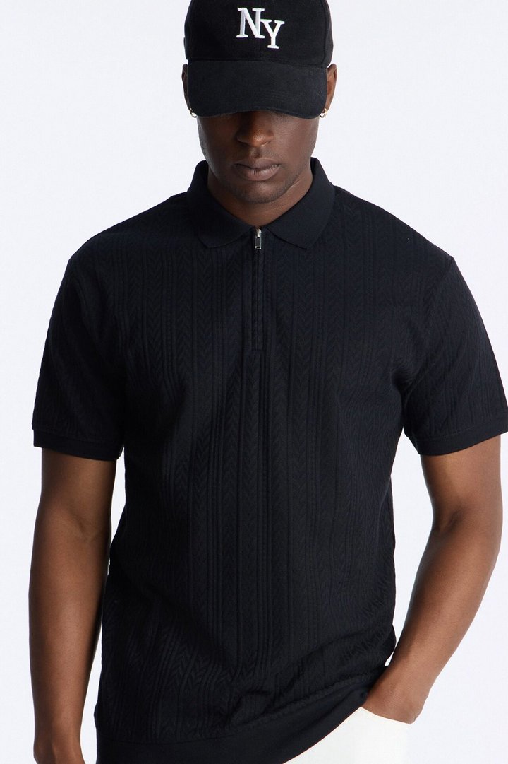 Fairway Short Sleeve Polo - Black
