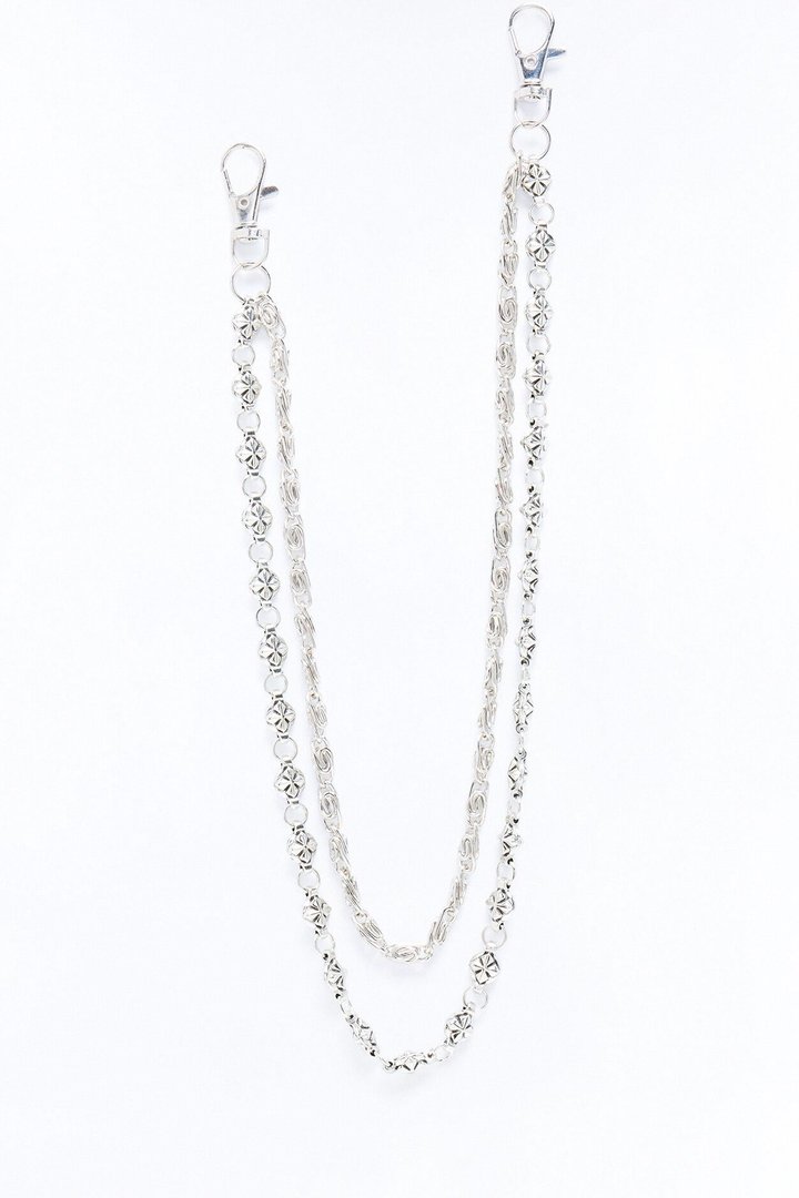 Twisted Faith Layered Pant Chain - Silver