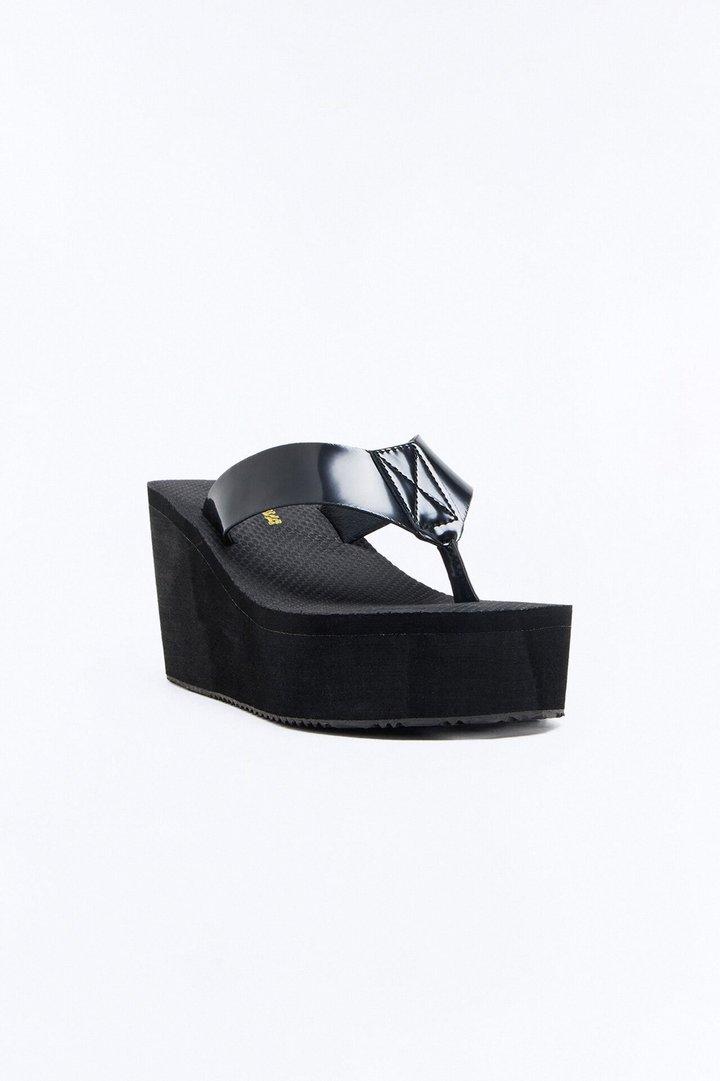 Maxon Thong Platform Wedges - Black