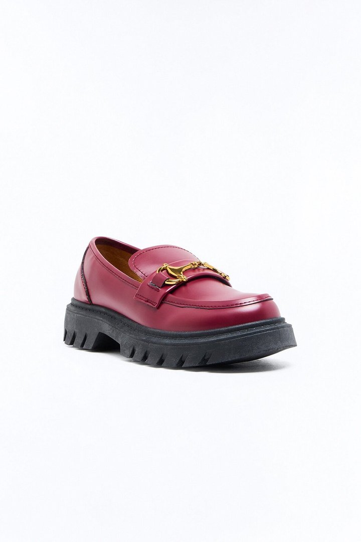 Campus Hardware Loafers - Burgundy