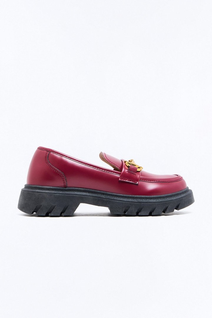 Campus Hardware Loafers - Burgundy