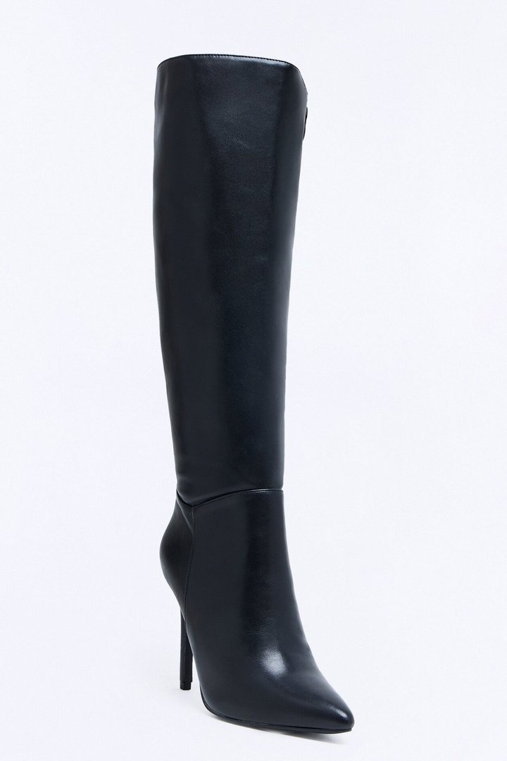 Renny Stiletto Knee High Boots - Black