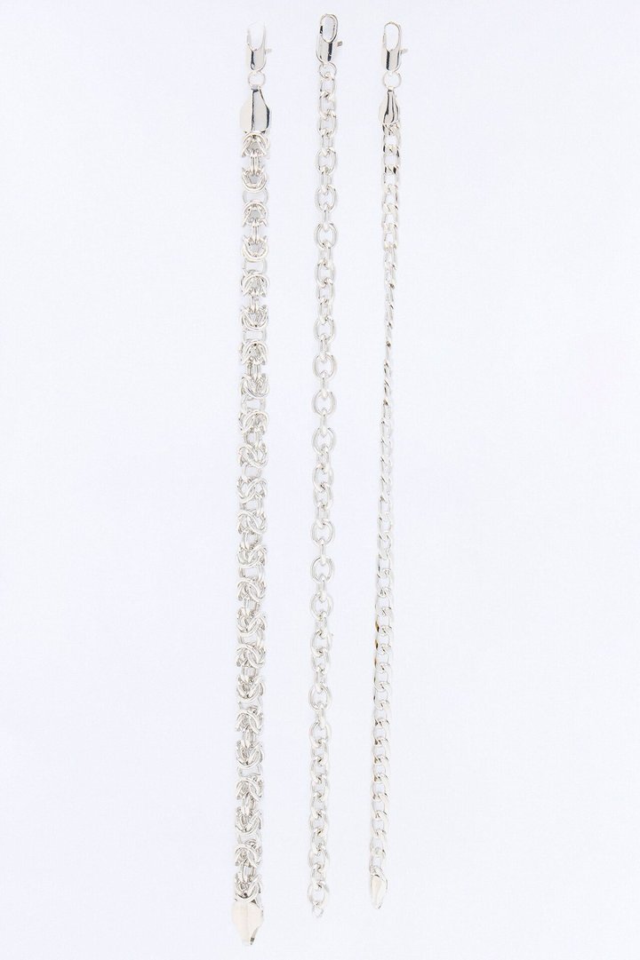 Celtic Chain Bracelet Set - Silver