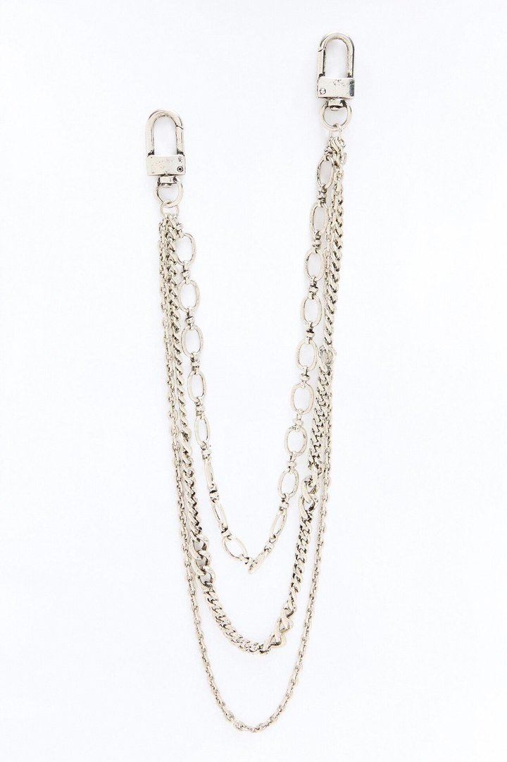 Interlinked Chains Layered Pant Chain - Silver