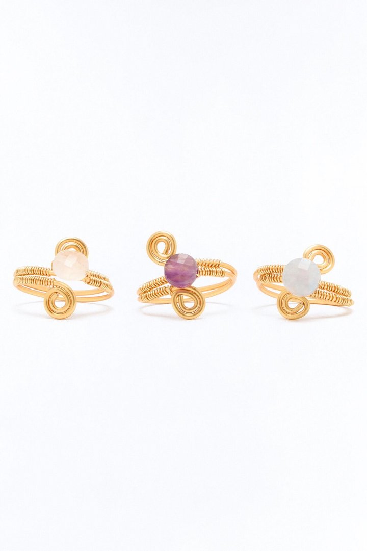 Tulum Sanctuary 3 Piece Toe Ring Set - Gold/combo