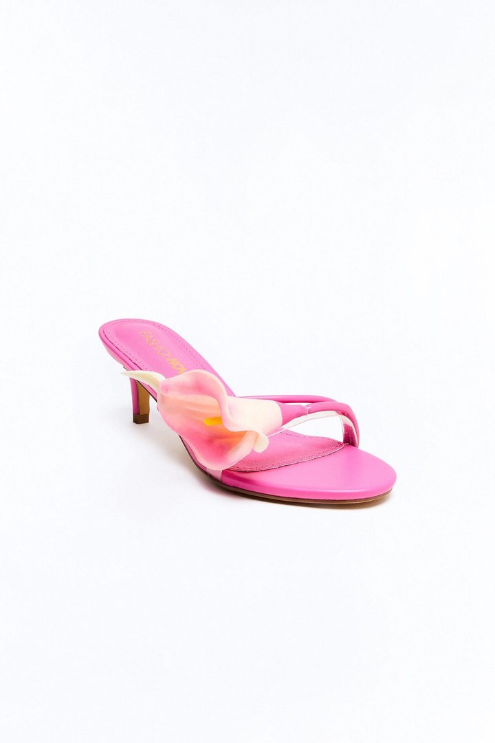 Sunny Days Flower Heels - HotPink