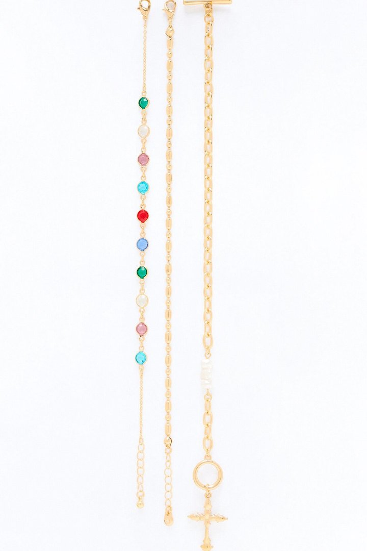 Faith And Love Anklet - Gold/Multi