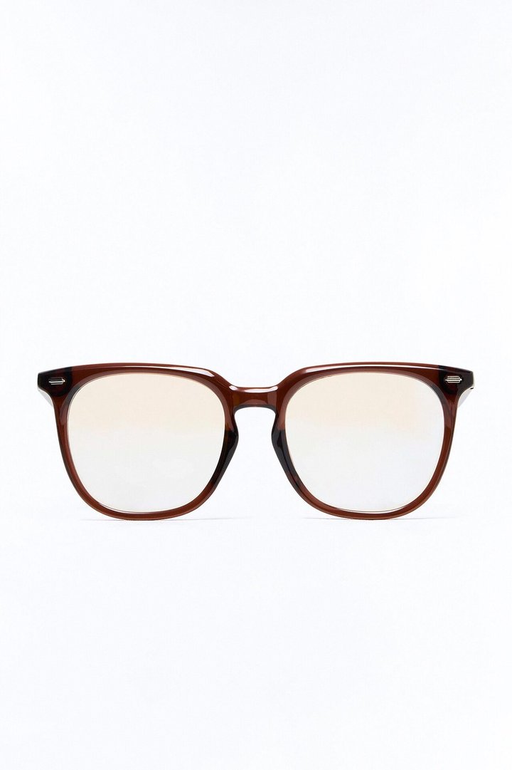 Aced It Square Blue Light Glasses - Brown