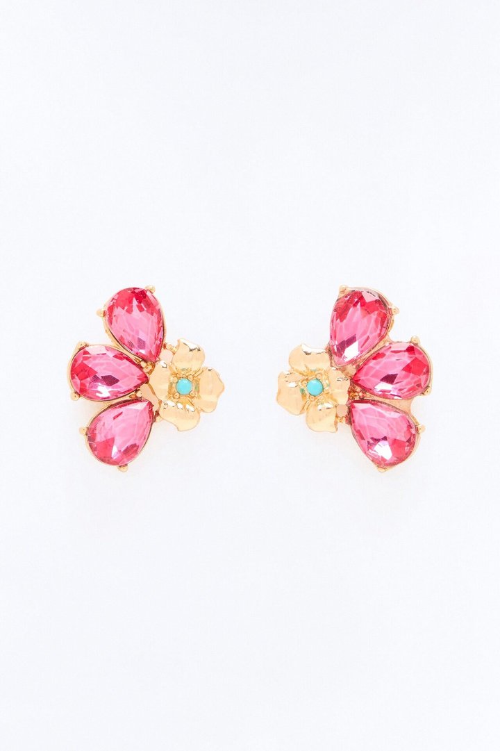 Radiant Essence Earrings - Gold/Pink