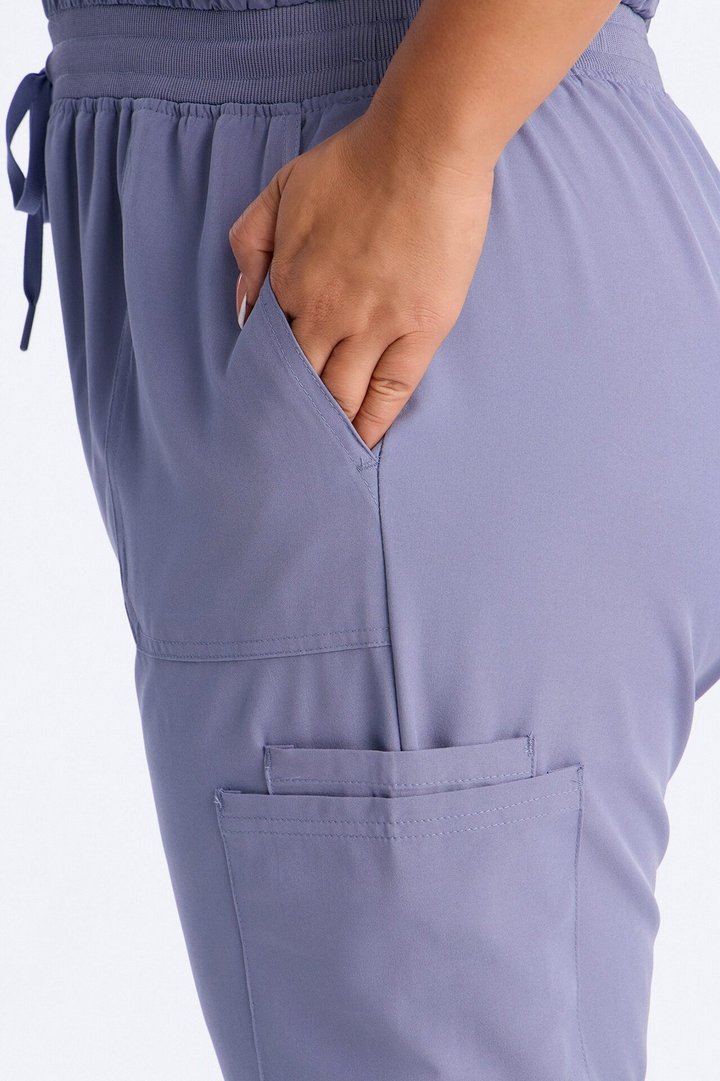 Full Shift Stretch Jogger Scrub Uniform Jumpsuit - Blue