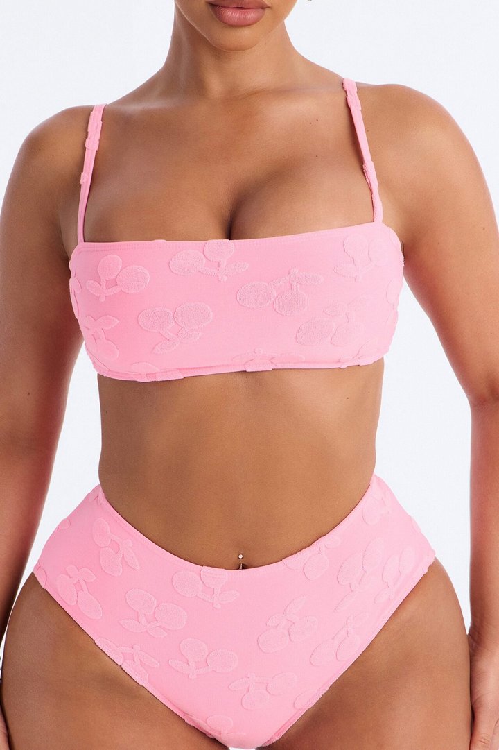 Janine Terry Cloth 3 Piece Bikini & Skirt Sunsuit - Light Pink
