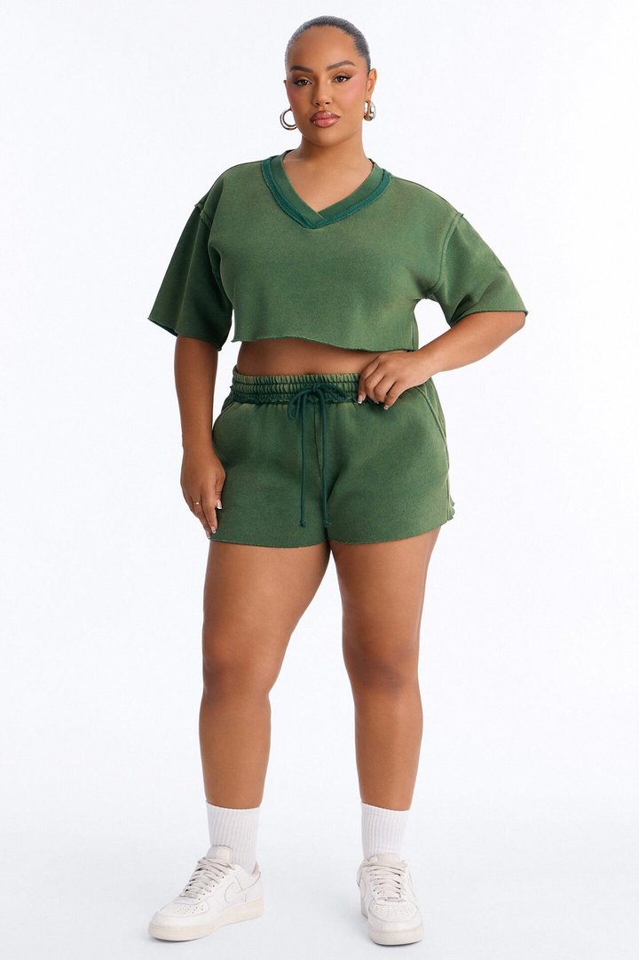 Julia Fleece Short Set - Green