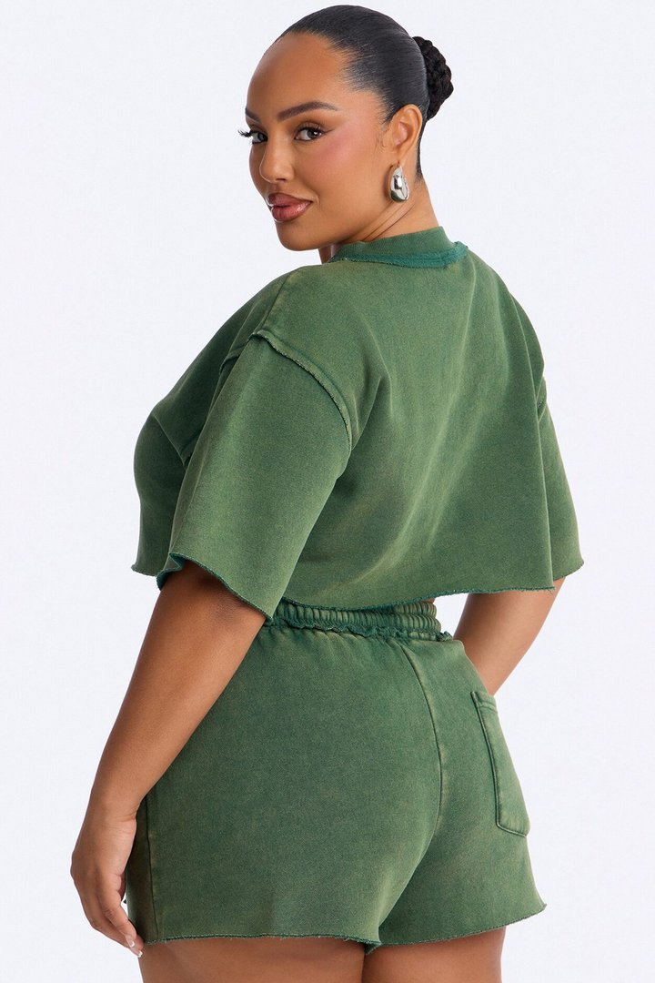 Julia Fleece Short Set - Green