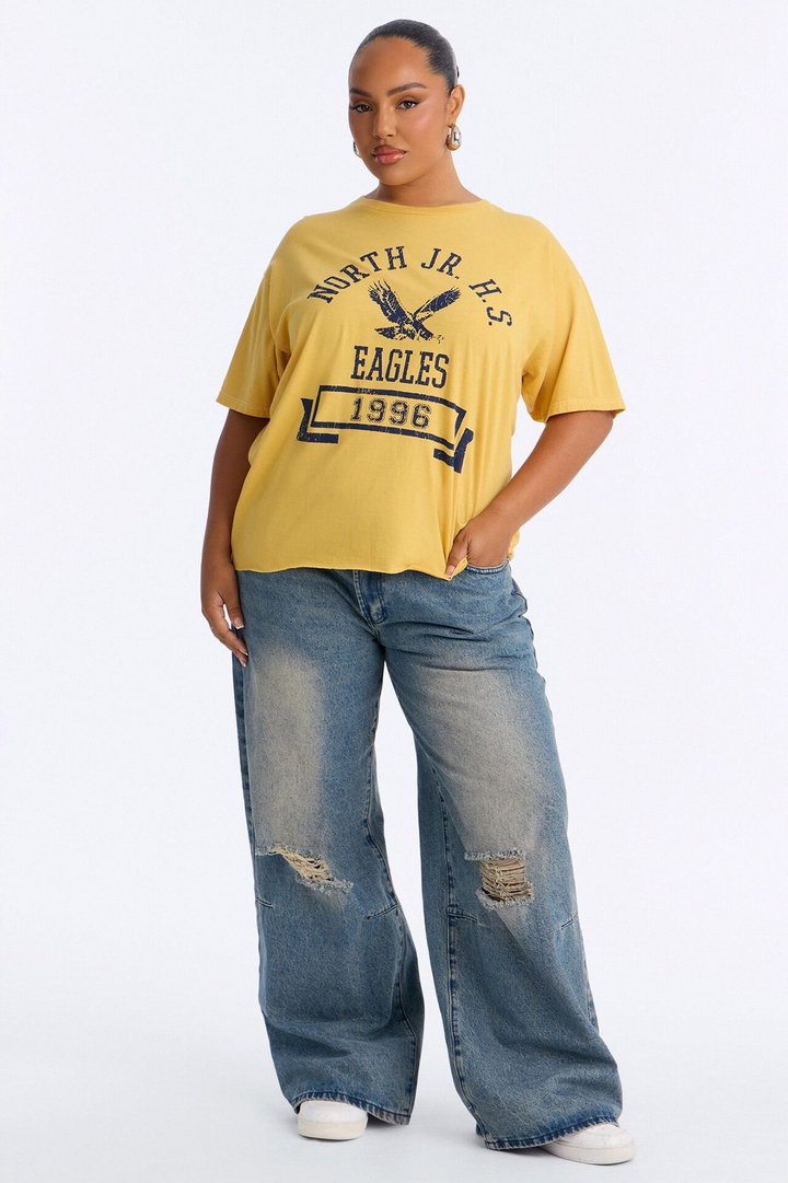 Eagles 1996 Vintage Gym Tee - Mustard