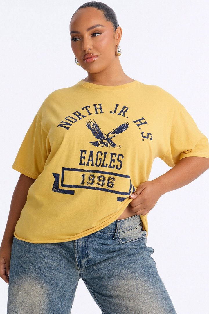 Eagles 1996 Vintage Gym Tee - Mustard