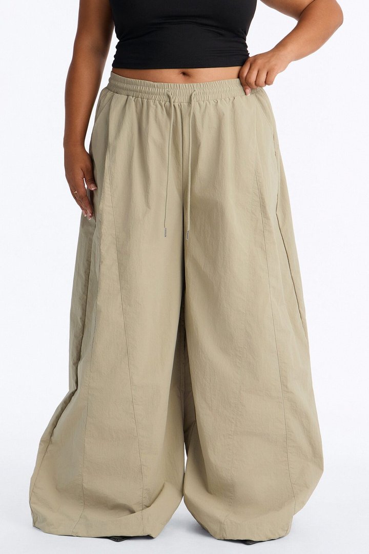 Static Energy Super Wide Leg Windbreaker Pant 33″ - Sage