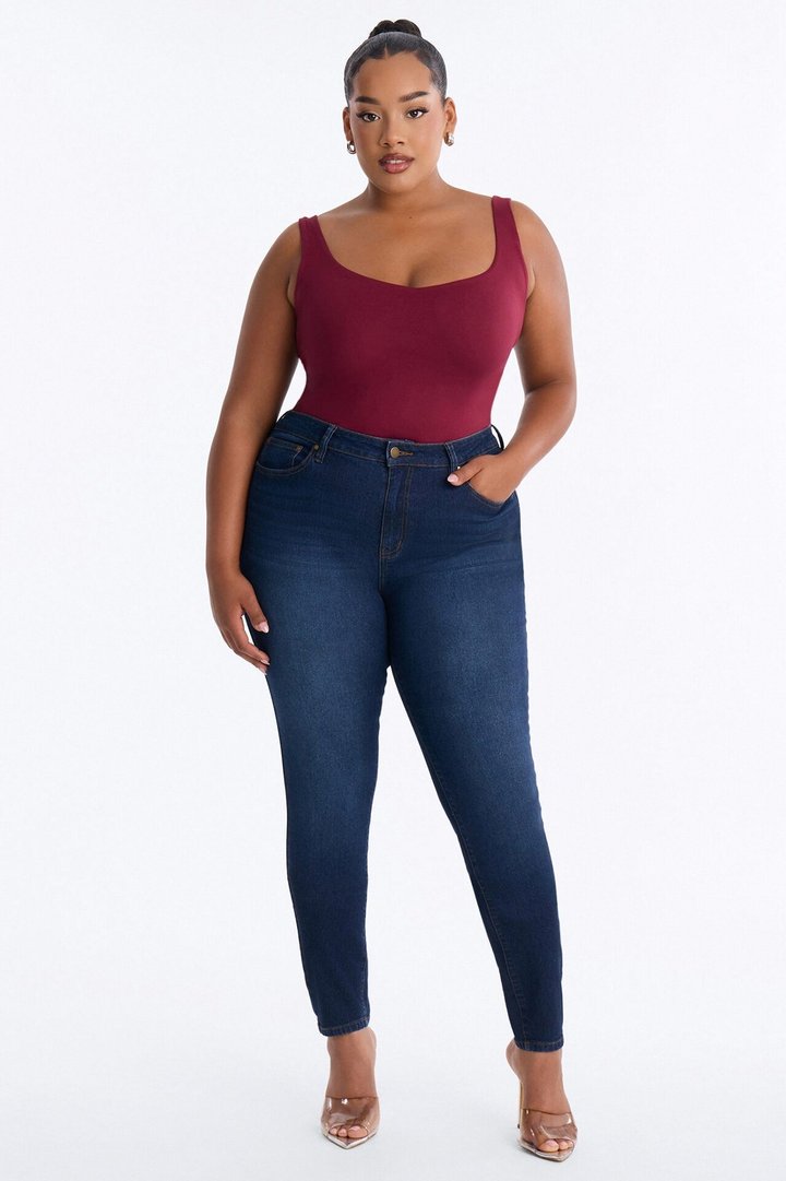Tall She's Fire Stretch Skinny Jeans - Dark Wash