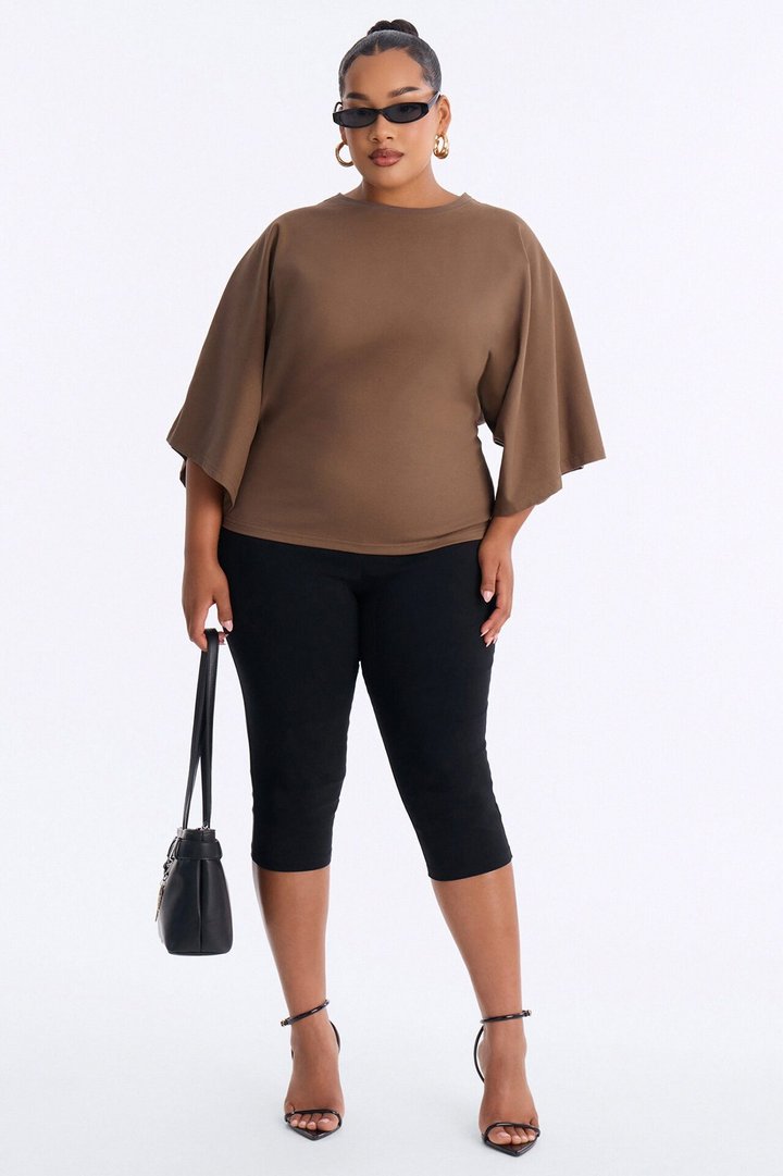 Kendall Oversized Short Sleeve T-Shirt - Chocolate