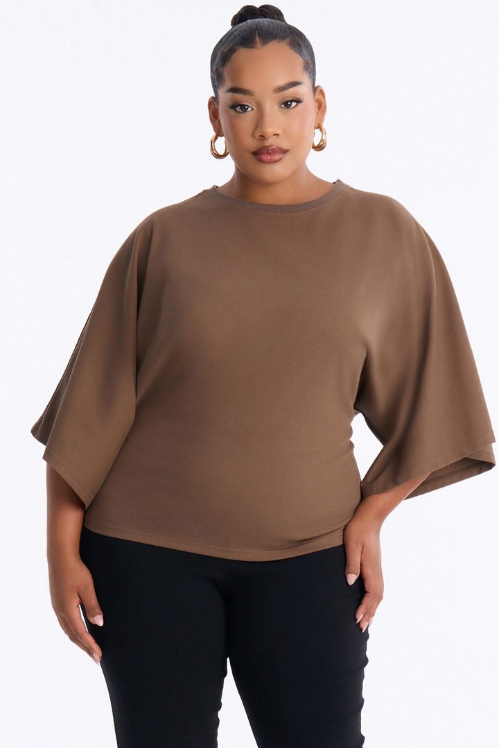 Kendall Oversized Short Sleeve T-Shirt - Chocolate