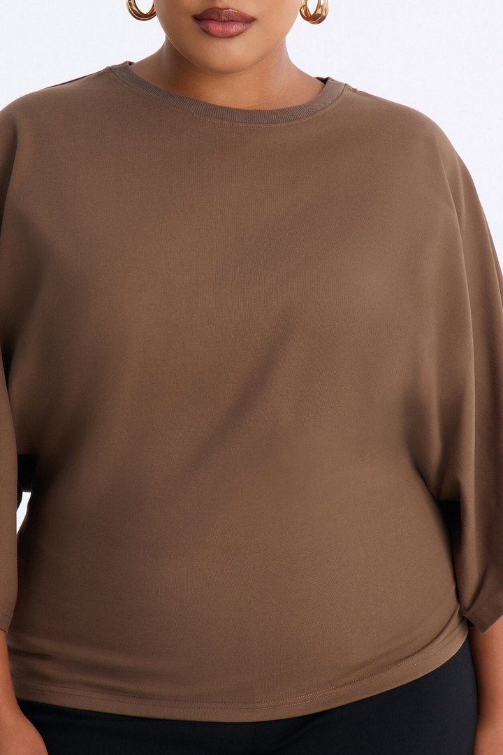 Kendall Oversized Short Sleeve T-Shirt - Chocolate