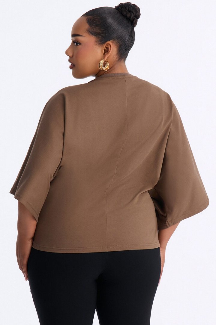 Kendall Oversized Short Sleeve T-Shirt - Chocolate