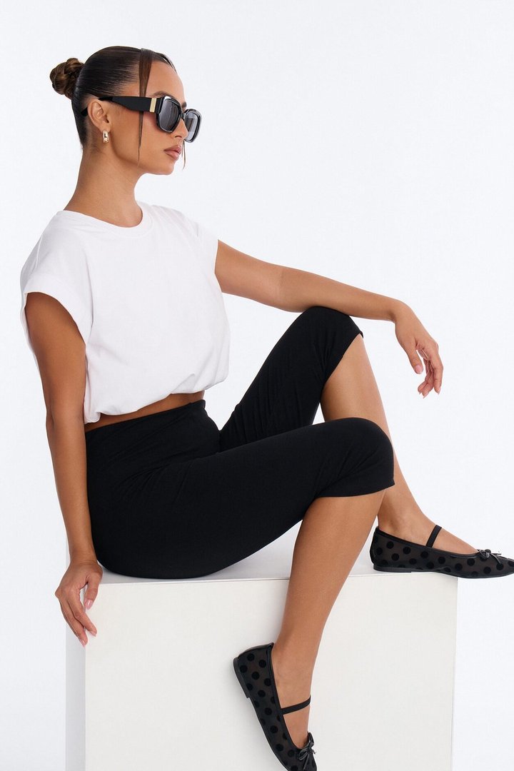 Mickie Bow Mesh Flats - Black