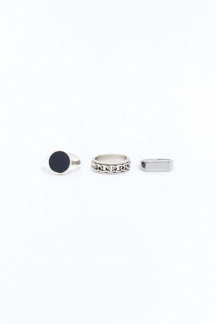 Facing The Void Ring Set - Silver