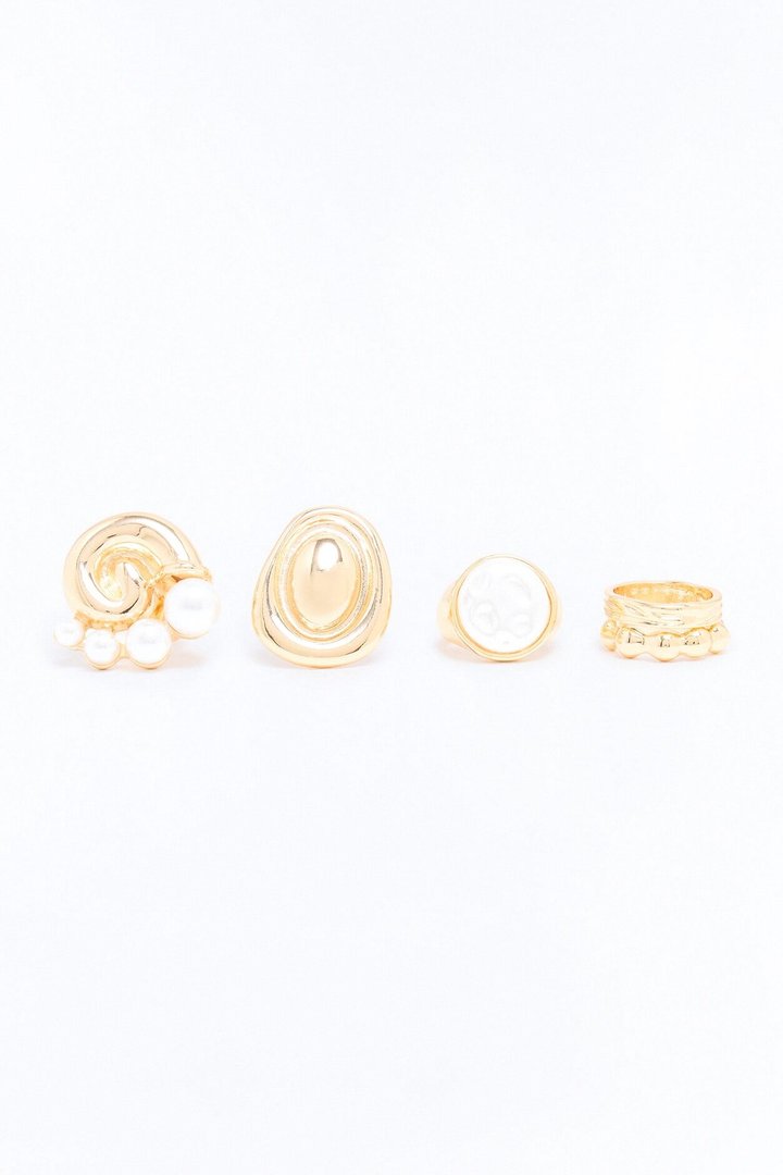 You Know Me 5 Piece Ring Set - Gold