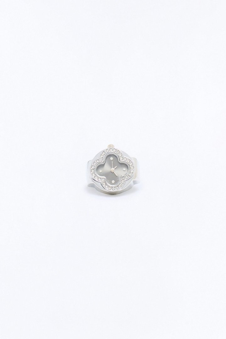 Clover Watch Ring - Silver