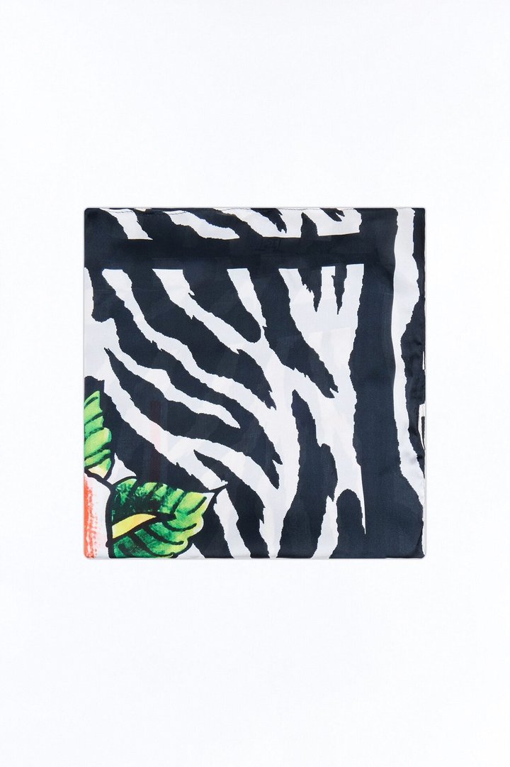 Last Safari Ed Hardy Head Scarf - Black/White