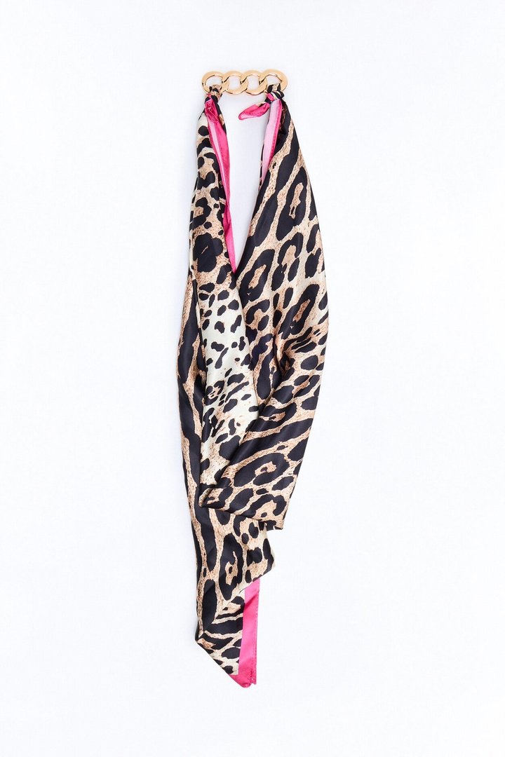 Wanderlust Hardware And Scarf Belt - Gold/Red