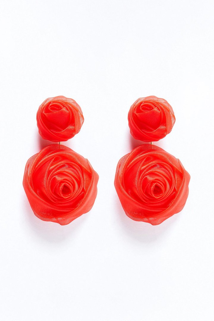 Forever Date Drop Earrings - Red