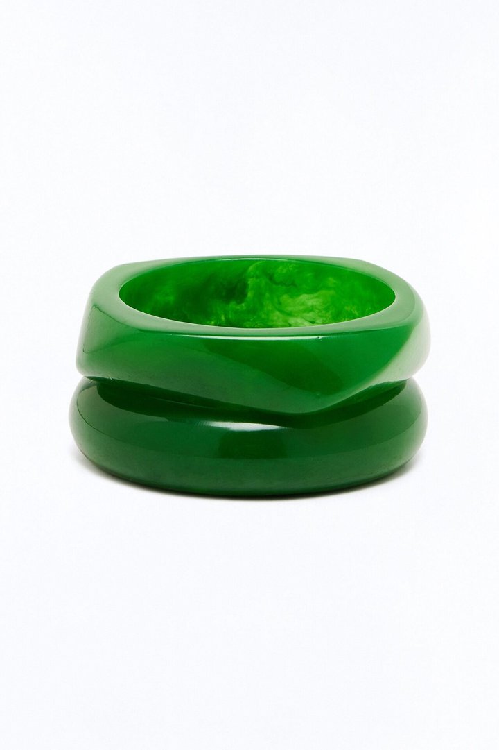 Tropical Forecast 2 Piece Bracelet Set - Green