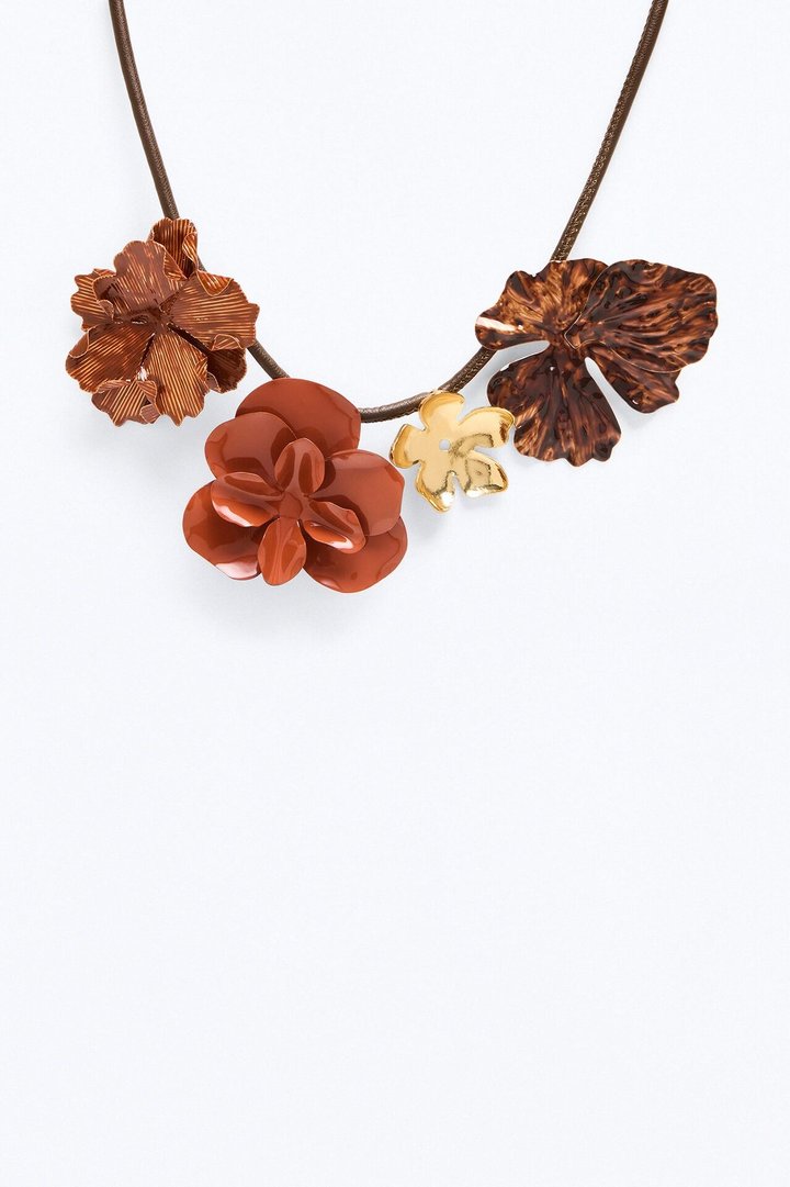 Autumn Blossom Necklace - Orange/combo