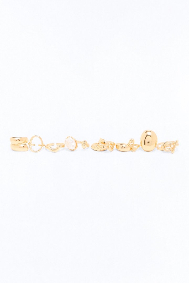Set The Vibe 11 Piece Ring Set - Gold