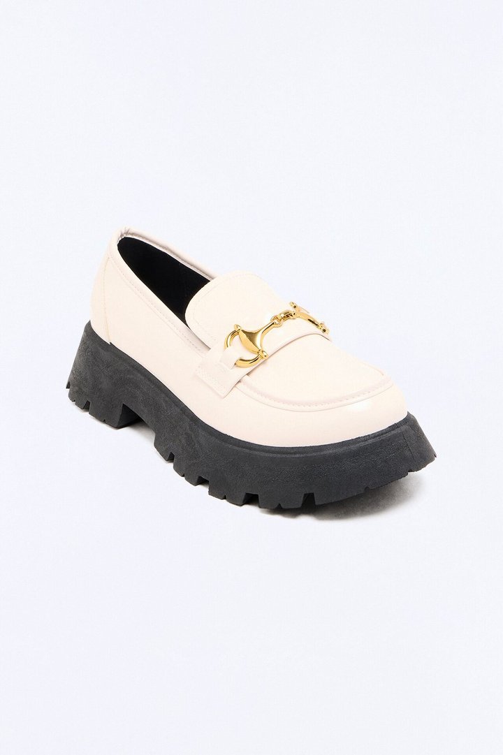 Kylie Platform Loafers - Bone