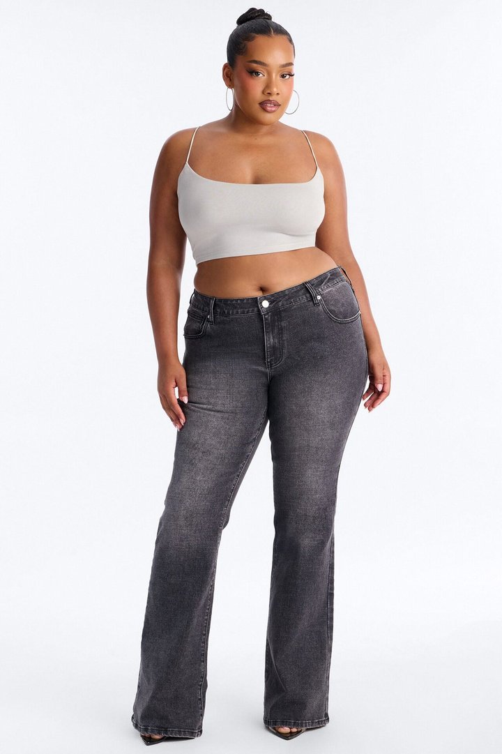 Kiki Super Cropped Top - Light Grey