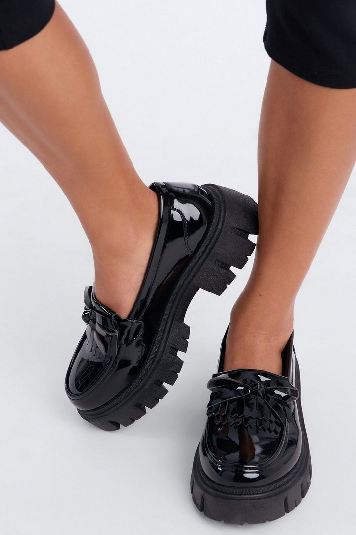 Knox Plaftorm Loafers - Black