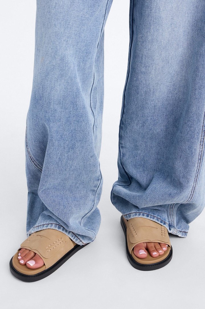 Nicola Loafter Slides - Taupe