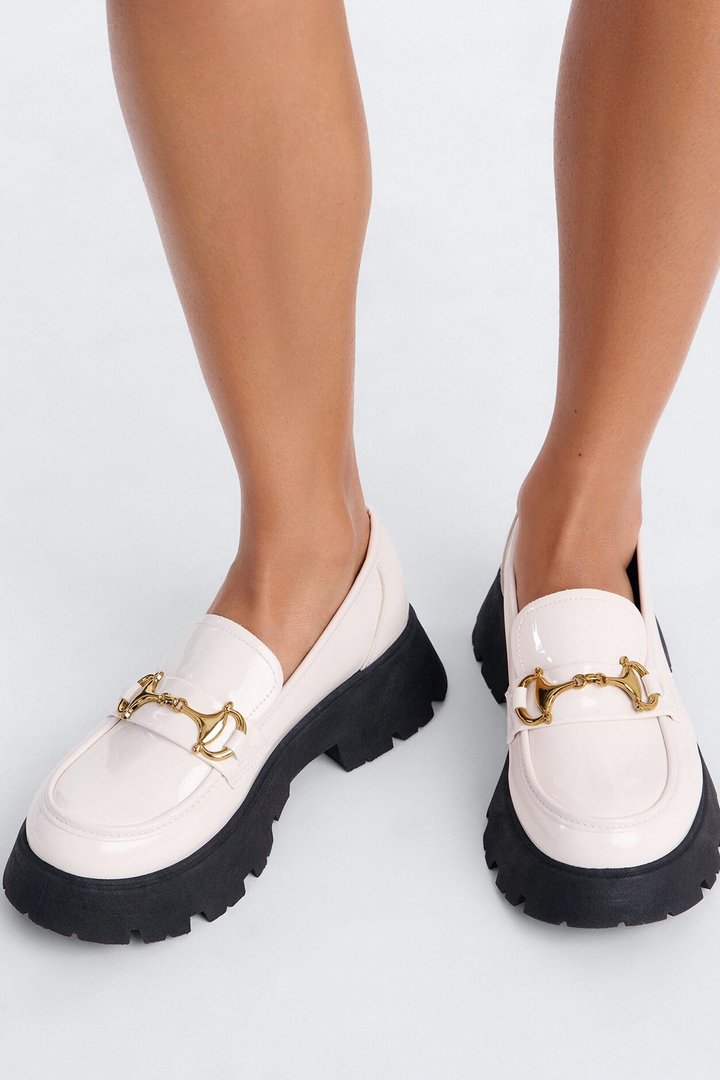 Kylie Platform Loafers - Bone