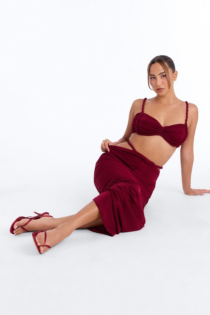 Manifest Thong Slingback Heels - Wine
