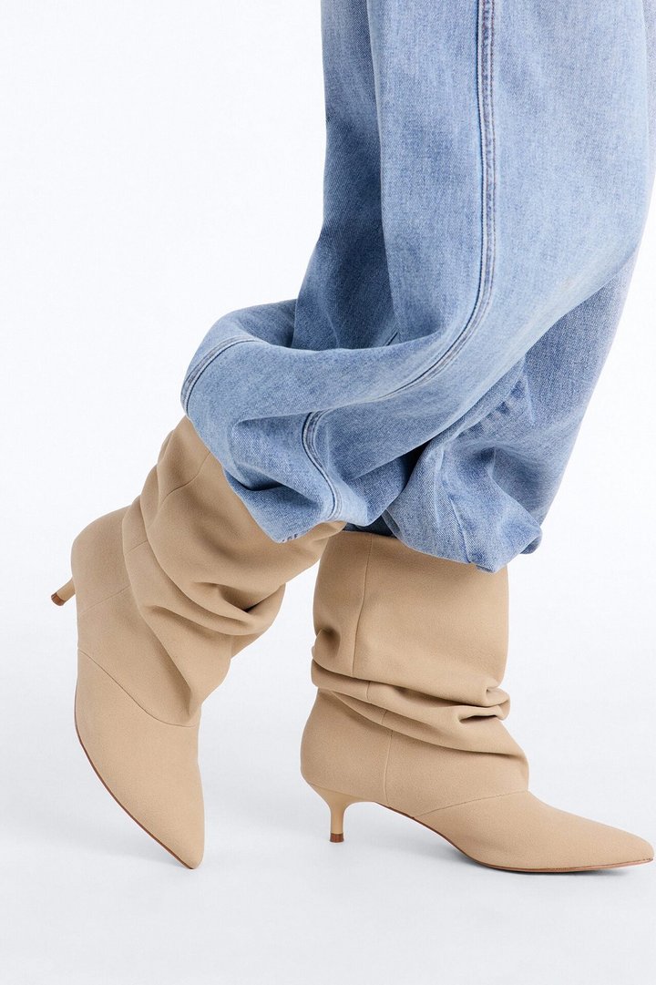 Freddi Ruched Bootie - Sand